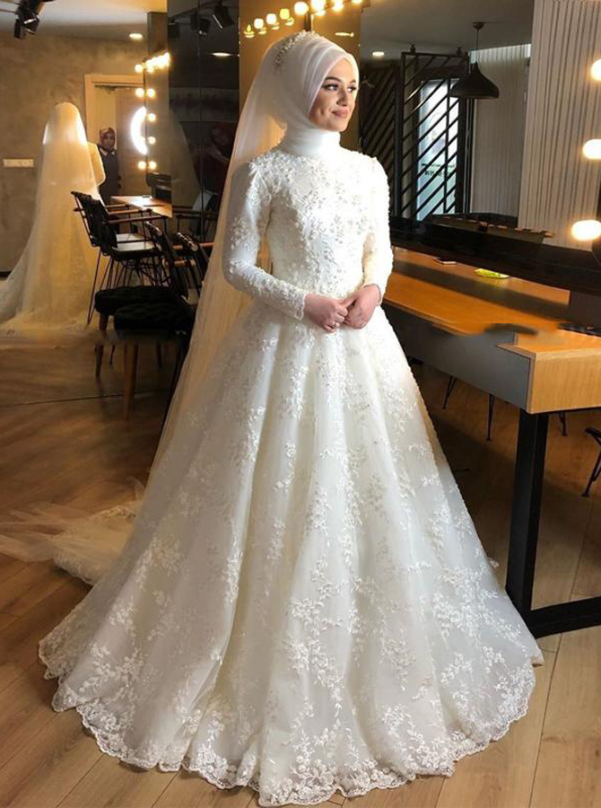 Beautiful hijab wedding dresses hotsell